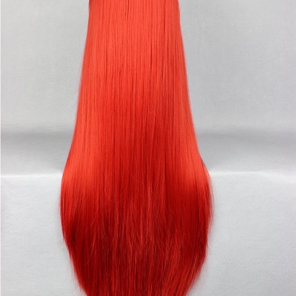 80cm Long Red Wig Long Straight Shakugan no Shana-shana Lolita Anime Cosplay - Picture 4 of 4